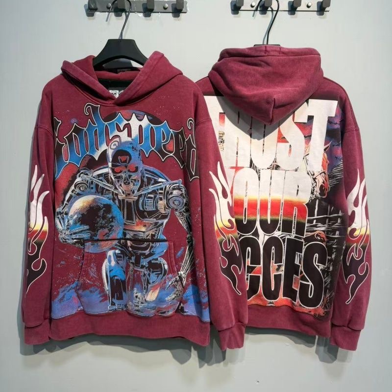 Go Skeleton Basketball Washed Retro Plush Hoodie